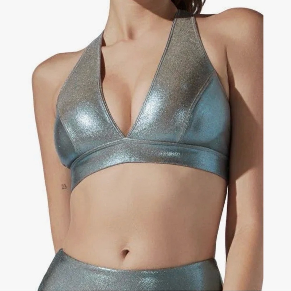 Heroine Sport  Metallic Racerback Sports Bra